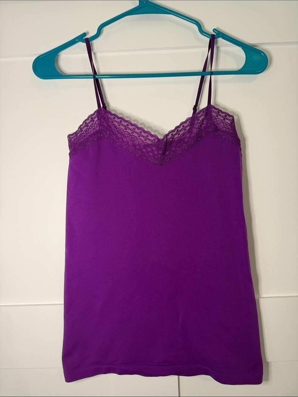 The Limited Purple Lace Trim Camisole
